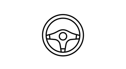 Obraz premium Steering wheel isolated on white background.