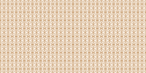 Fototapeta premium Golden luxury seamless pattern background with geometric ethnic ornament for textile, wallpaper, and wrapping paper.