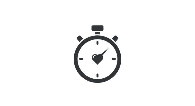 Stopwatch timer clock icon symbol.