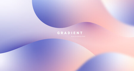 Naklejka na ściany i meble Soft gradient background with flowing color shapes vector.