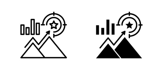 Goal Setting  icon set with style outline and solid. vector simple elements for design and presentation.