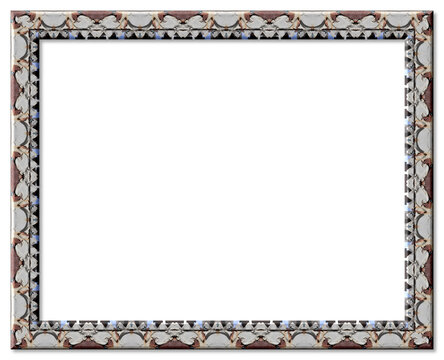 Ornate decorative frame with transparent background