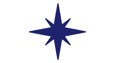 Obraz premium Blue Star Icon Symbol Graphic Design.