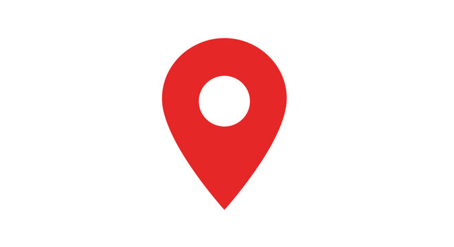 Red Map Pin Icon Symbol Location.