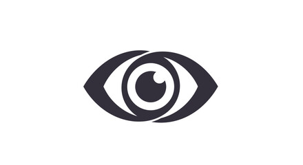 Obraz premium Stylized Eye Illustration with Black Pupil.
