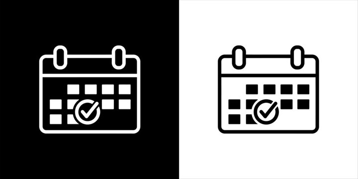 Event Schedule Confirmation Icon Set for Digital Planning and Task Management