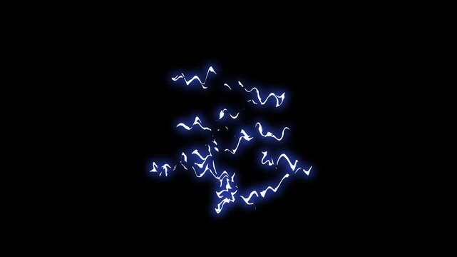 Glowing energy sparks and comic style explosion fx overlay, blue thunder flash storm animation, Dynamic electric energy reveal motion graphics with lightning power strikes, gaming and cinematic vfx.