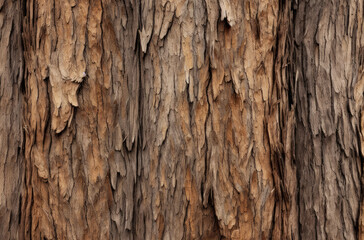 Fototapeta premium Processed collage of old tree bark trunk material texture. Background for banner, backdrop.