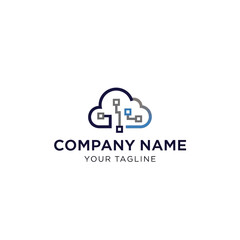 Cloud Computing Logo Template Design Element.