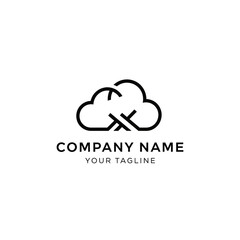 Cloud Computing Logo Template Design.