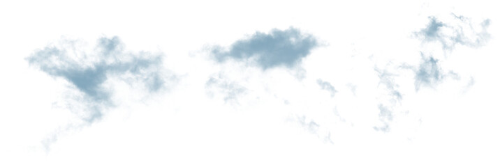 Obraz premium Bluetinted clouds on a transparent background isolated on transparent background