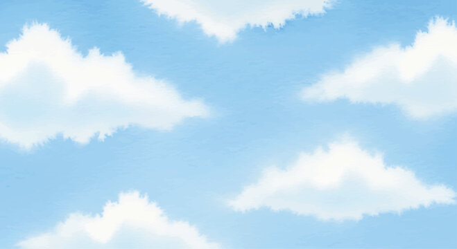 Blue Sky with White Clouds