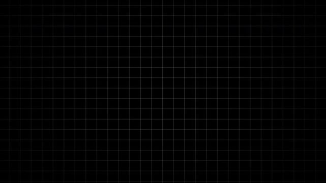 Grid graph pattern moving horizontally seamless loop animation black background
