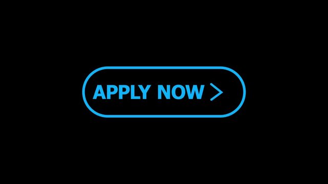 APPLY NOW Button. Simple, clean animation perfect for websites or apps UI,UX,GUI. animation on transparent background 