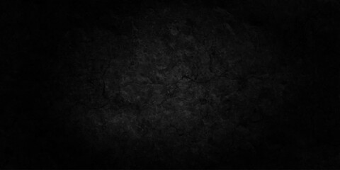 Dark gray black slate stone wall background in natural pattern for decorative texture. grunge background dark black chalk board and black board texture. cement floor and lines paint black background. © TextureStock