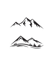 mountain landscape vector illustration