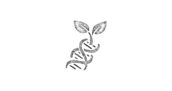 Sketch biotechnology icon animation - smooth progressive reveal