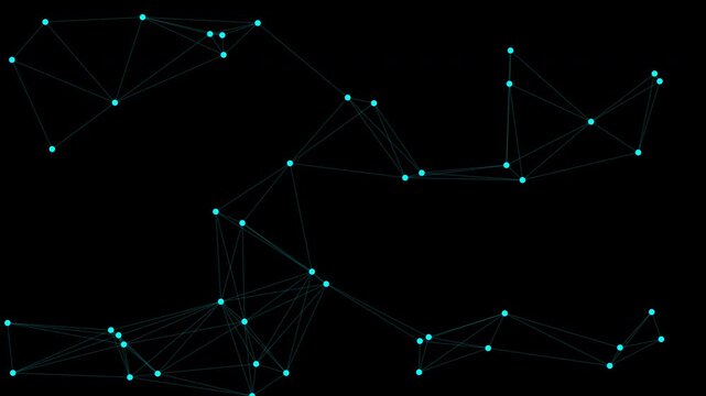 Abstract 4K Motion Background with Flowing Colorful Particles - Variant 5