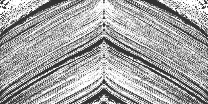 Black and white textured background with diagonal lines and a central V shape abstract