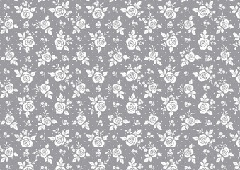 Seamless White Hearts on Pink Background