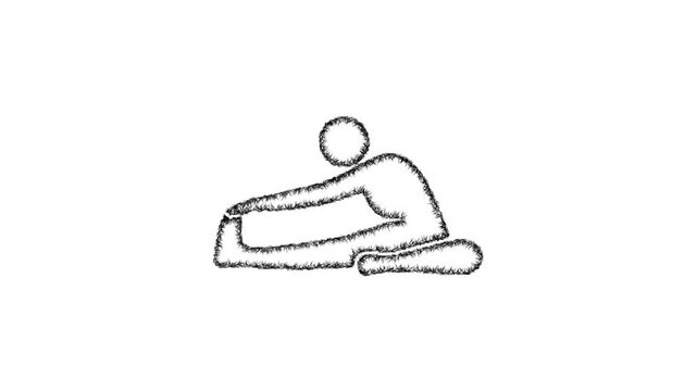 Sketch stretching icon animation - smooth progressive reveal