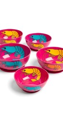 Colorful Shrimp Bowls - A Vibrant Collection of Kitchenware.
