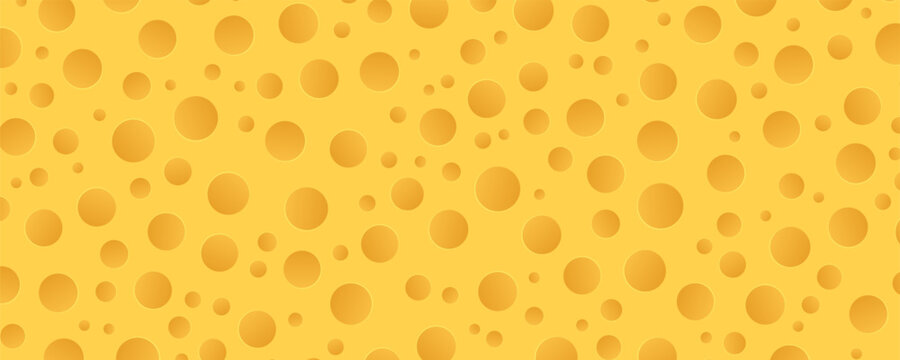 cheese texture seamless pattern vector graphic illustration background with holes yellow flat design cartoon element design