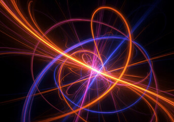 Fototapeta premium Multicolored Glowing Light Trails