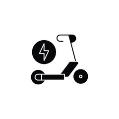 Electric Scooter Icon Simple Vector Sign.