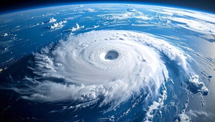 Fototapeta premium 巨大なハリケーン、台風の衛星写真