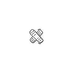 Adhesive Bandage logo icon flat vector design