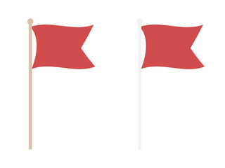 シンプルな赤い旗のイラスト素材