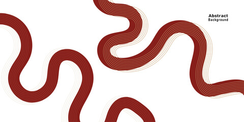 Modern Maroon Ribbon Wave Motion, Sleek Burgundy Parallel Curves for Minimalist Graphic Design and Branding Identity Element.