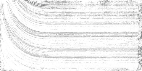 Obraz premium Abstract grey curved lines and horizontal stripes texture with distressed effect white background
