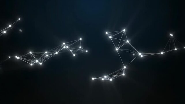 A constellation pattern is visible in the night sky viewed from a terrestrial perspective.