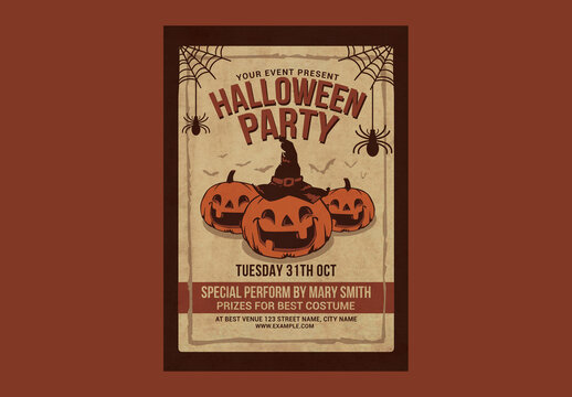 Halloween Party Vintage Flyer