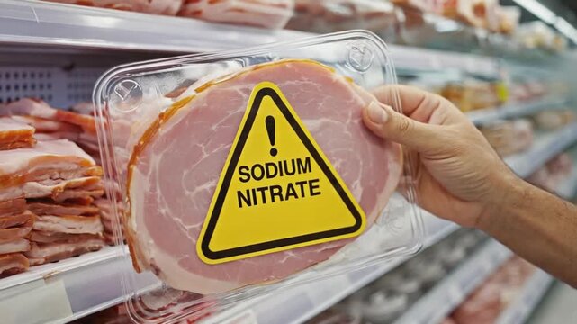 Cold meat with sodium nitrate.