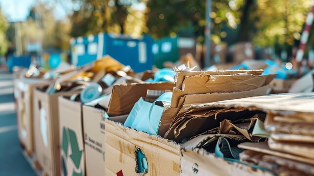 Waste paper collected and packed for recycling to support sustainability and reduce landfill impact
