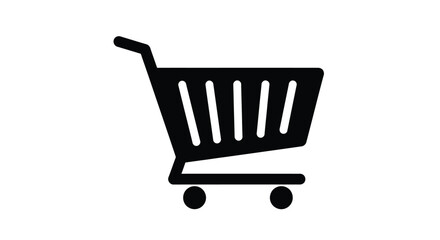 A simple black shopping cart icon a minimalist design silhouette © Golam Rabbi