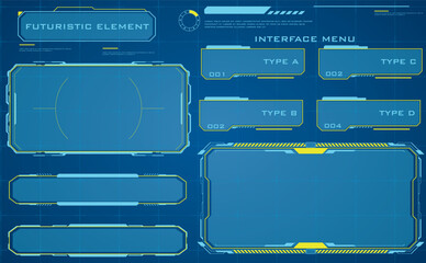 Futuristic HUD Interface Dashboard with High Tech UI Elements