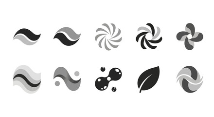 Abstract logos collection. Creative geometric shapes.