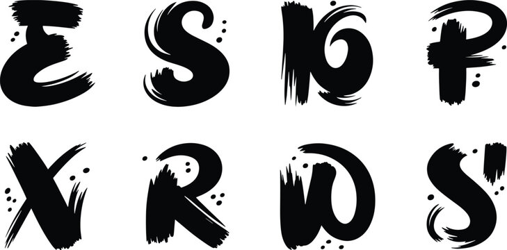 Bold brush script letters spelling ESPX RDS in black