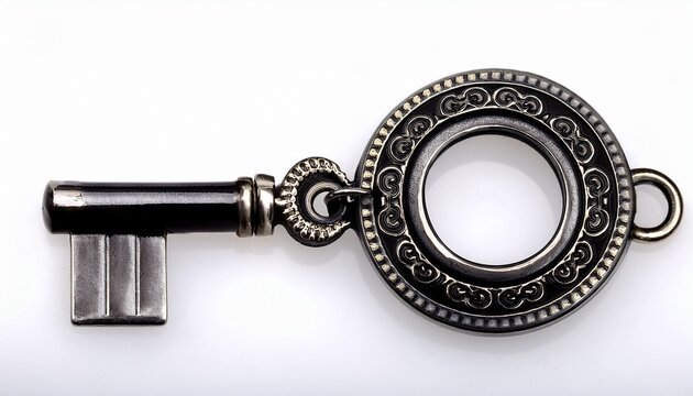 old black key chain retro vintage isolated