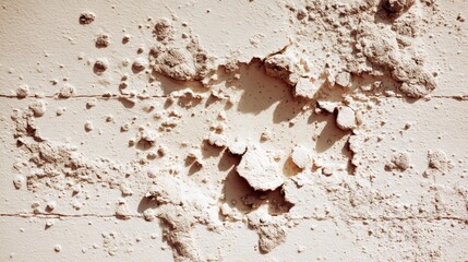 Close up of cracked wall surface showing damage and texture details