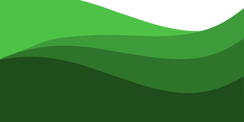 Obraz premium Abstract Green Wavy Landscape Background with Blue Path Line