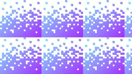 Vibrant pixelated purple and blue gradient pattern with dynamic squares