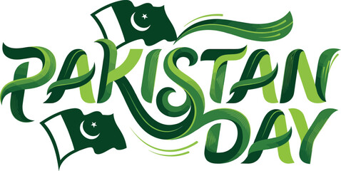 Pakistan day celebration with green and white decorations