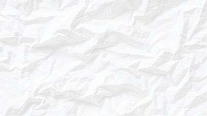 Obraz premium Crumpled white paper texture background with folds and creases