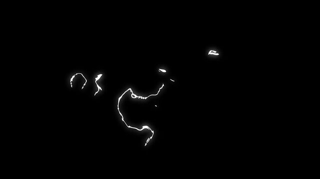 Cartoon lightning thunder spark animation, electric boom energy burst fx, neon doodle flash explosion, 2d storm strike overlay, green black chroma key background 4K