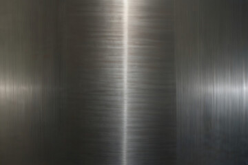 Brushed steel surface with directional texture